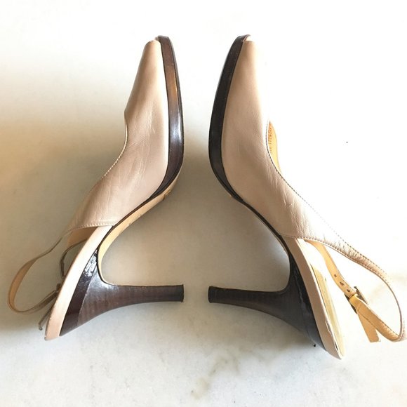 Cole Haan Nike Air Carma slingback pump high heel nude shoes, champagne / blush - Picture 2 of 8